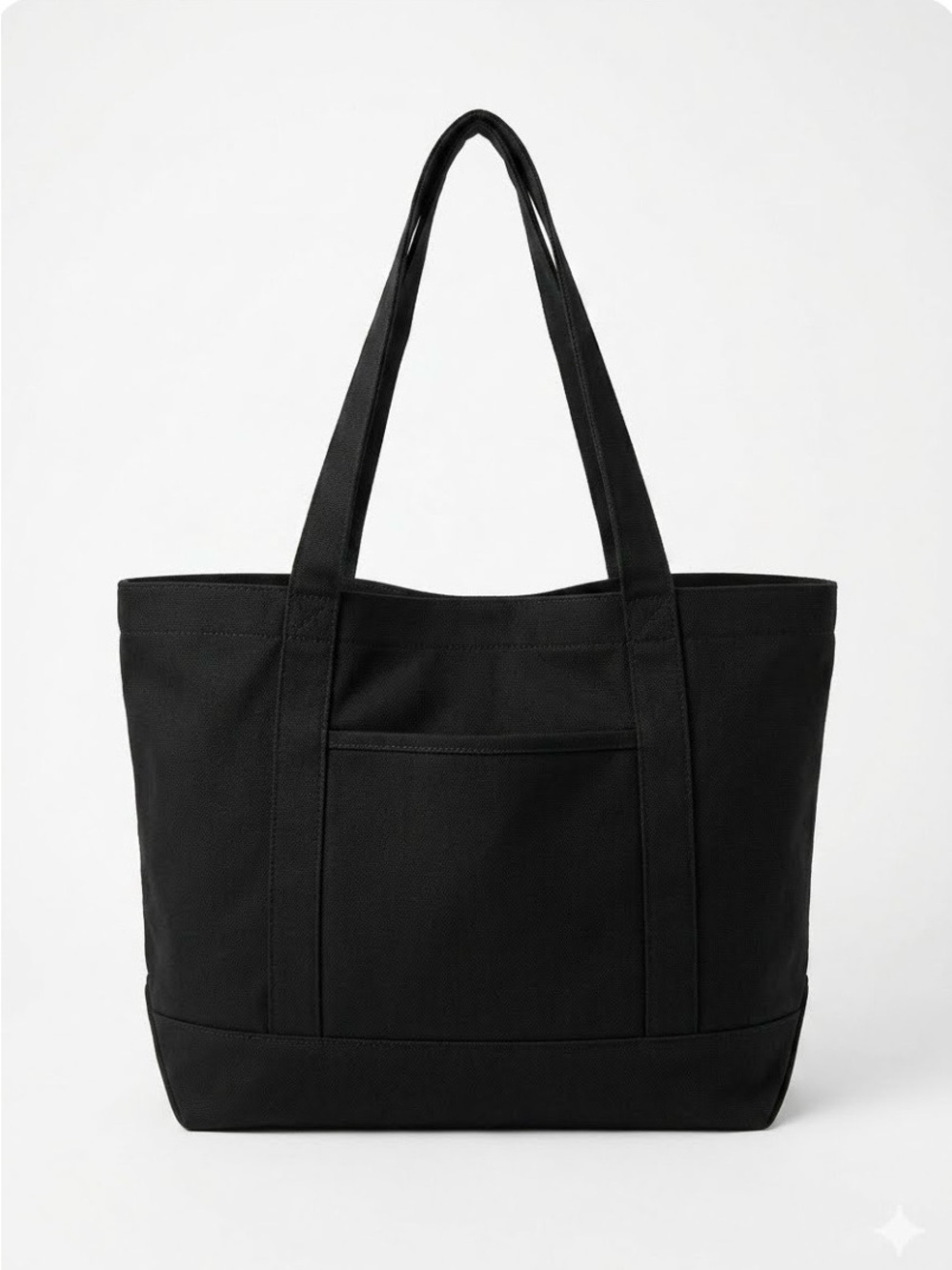 👜Black Tote with Front Deep Pocket